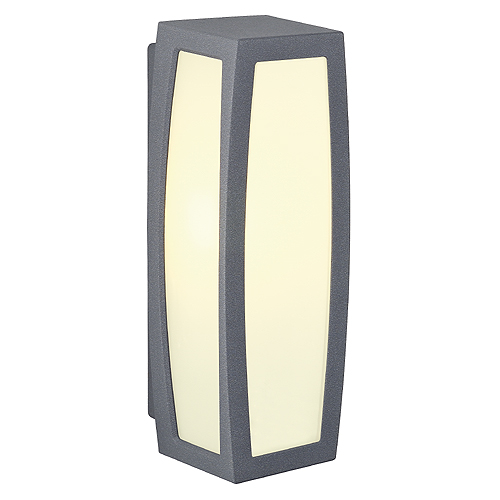 SLV 230045 Meridian Box E27 spaarlamp 20W wand- en plafond opbouwarmatuur IP54 antraciet