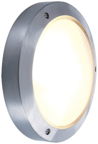 SLV 229072 Bulan E14 60W gesatineerd glas wand- en plafond opbouwarmatuur IP44 zilvergrijs