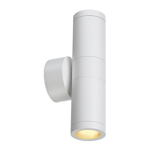 SLV 228771 Astina Out ESL GU10 2x7W LED of spaarlamp 90mm lengte wand opbouwarmatuur IP44 wit