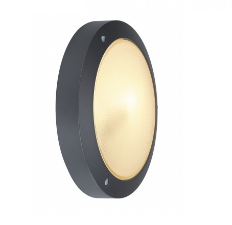 SLV 229075 Bulan E14 60W gesatineerd glas wand- en plafond opbouwarmatuur IP44 antraciet