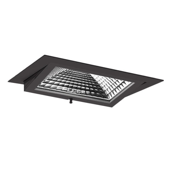 Nanna L LED inbouwarmatuur 38,5W 2300K bakkerij Gold+ module zwart