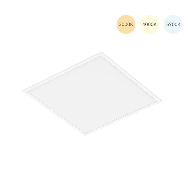 Tronix 173-006 LED inlegpaneel 595,5x595,5mm 25W 830, 840 en 857 met wit frame en 2,0m snoer+stekker
