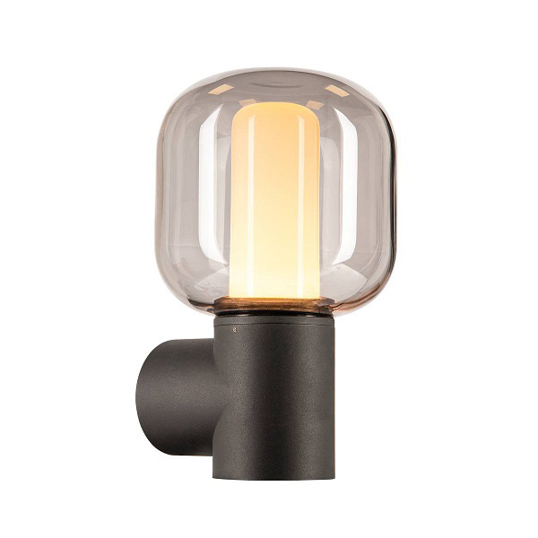 SLV 1004678 Ovalisk LED wand opbouwarmatuur 9W 3000K+4000K kleur 830+840 instelbaar bij installatie met schakelaar antraciet