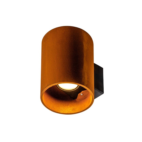 SLV 1004651 Rusty Up/Down rond LED wand opbouwarmatuur 14W 3000K+4000K kleur 830+840 instelbaar bij installatie met schakelaar roest