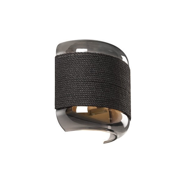 SLV 1007594 Pantilo Rope wand opbouwarmatuur 15W G9 antraciet/zilver