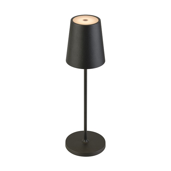 SLV 1007693 Vinolina Two LED tafellamp 2W 822 827 830 2200K 2700K 3000K met accu en laadstation IP65 zwart