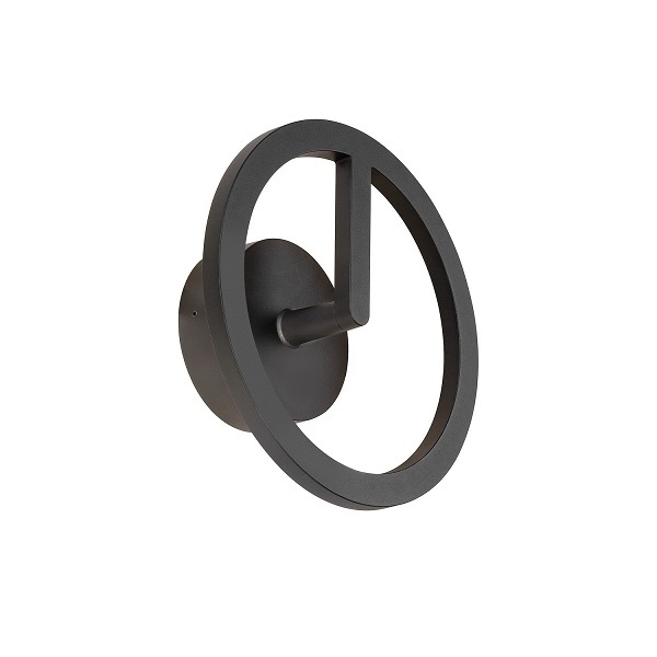 SLV 1007918 Q-Ring WL LED wand opbouwarmatuur 10W 830 3000K zwart dimbaar