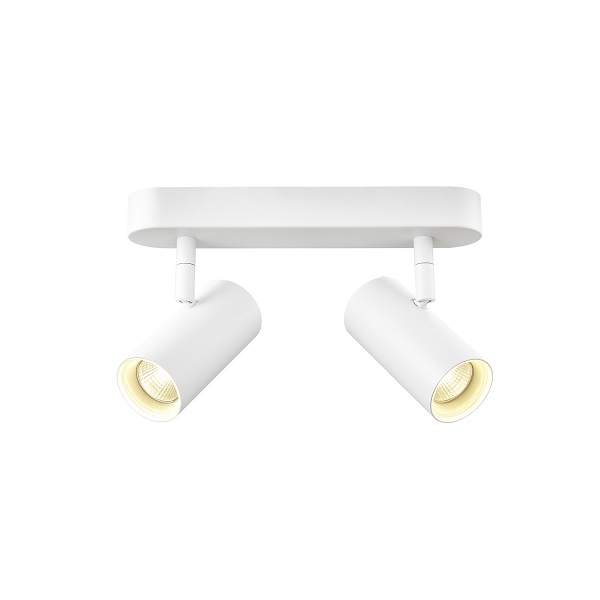 SLV 1008704 Noblo CW Double DTW LED wand- en plafondopbouwarmatuur 15W 930-920 Dim to warm 3000K-2000K wit 36° dimbaar