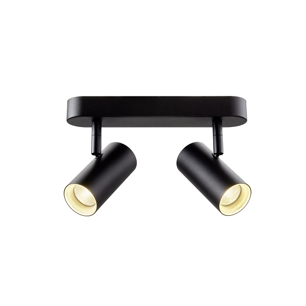 SLV 1008707 Noblo CW Double DTW LED wand- en plafondopbouwarmatuur 15W 930-920 Dim to warm 3000K-2000K zwart 36° dimbaar