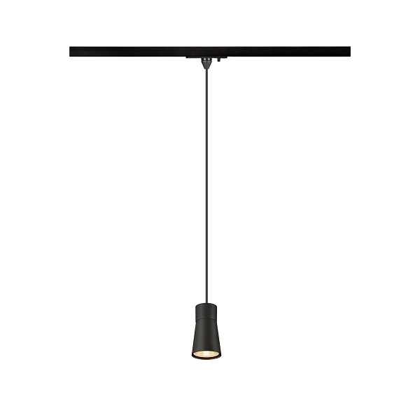 SLV  Puri 2.0 Cone LED pendelarmatuur voor 1 fase rail 1xGU10 51mm 6W leverbaar in diverse uitvoeringen