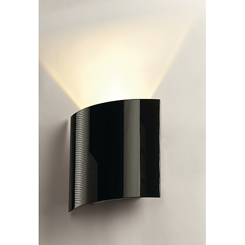 SLV Sail WL 1 1x3W LED 3000K warmwit wand opbouwarmatuur met LEDdriver zwart 151600 311275