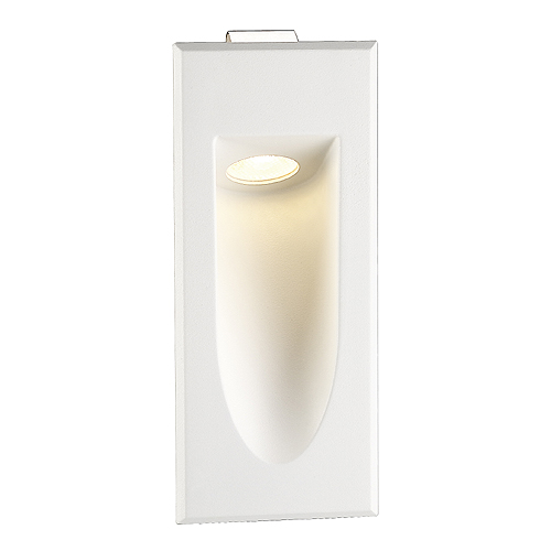 SLV 233611 LED Downunder Out LED L 3,3W 230V 3000K warmwit wand inbouwarmatuur inclusief LEDdriver wit