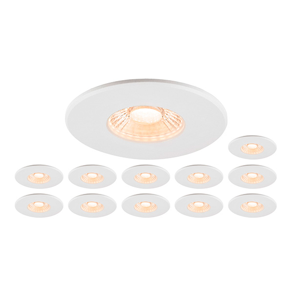 SLV 1007272 Universal Downlight multipack LED plafond inbouwarmatuur 8W 2700K+3000K+4000K+6500K kleur 927+930+940+965 instelbaar bij installatie dimbaar 38° IP20+IP65
