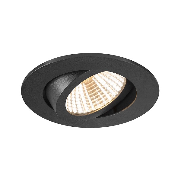 SLV 1007386 New Tria 68 DL LED inbouwspot rond kantelbaar 8,3W 927 2700K 38° dimbaar zwart
