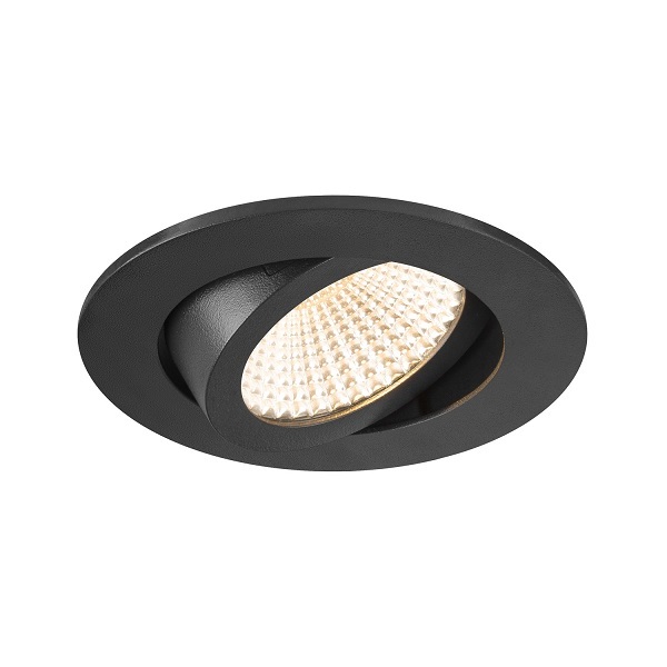 SLV 1007388 New Tria 68 DL LED inbouwspot rond kantelbaar 8,3W 927 2700K 60° dimbaar zwart