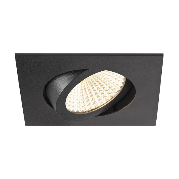 SLV 1007400 New Tria 68 DL LED inbouwspot vierkant kantelbaar 8,3W 930 3000K 60° dimbaar zwart