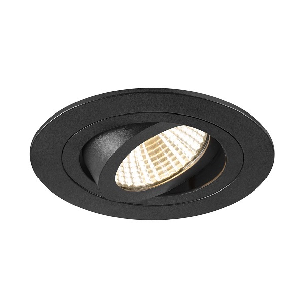 SLV 1007404 New Tria 75 DL LED inbouwspot rond kantelbaar 8,3W 930 3000K 38° dimbaar zwart