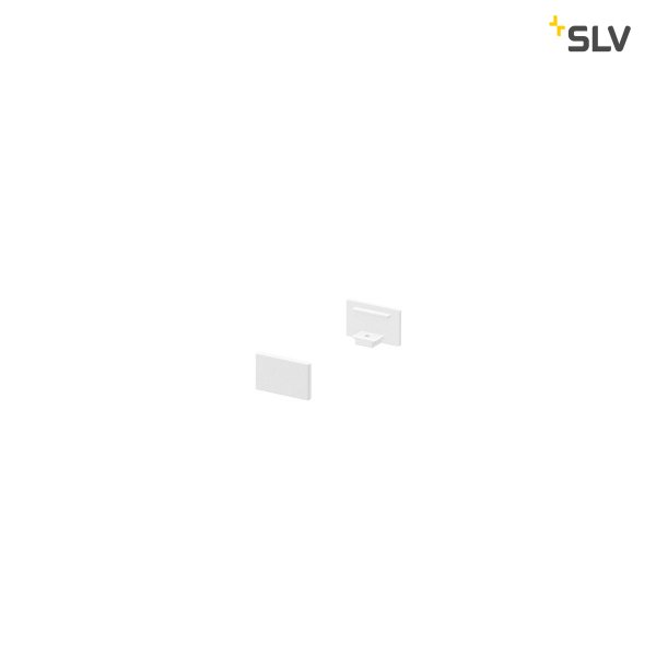 SLV 1000476 Grazia 10 eindkapjes opbouwprofiel vlak plat wit /2