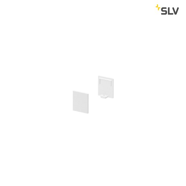 SLV 1000482 Grazia 10 eindkapjes opbouwprofiel vlak hoog wit /2