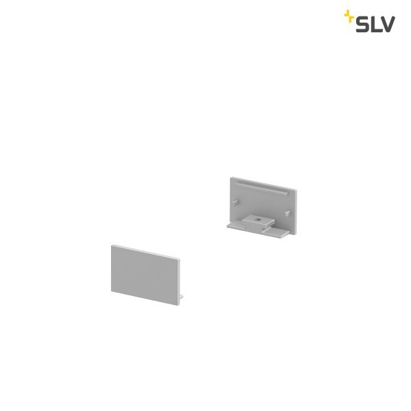 SLV 1000559 Grazia 20 eindkapjes opbouwprofiel plat afscherming vlak alu /2