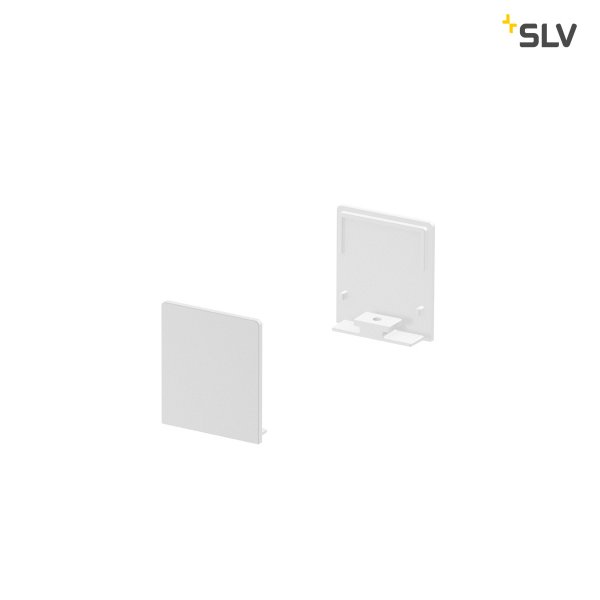 SLV 1000563 Grazia 20 eindkapjes opbouwprofiel plat afscherming hoog wit /2