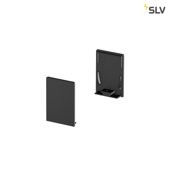 SLV 1000570 Grazia 20 eindkapjes opbouwprofiel standaard afscherming hoog zwart /2
