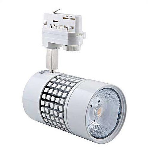 Interlight IL-T36R24K3W LED spot rond 3f railadaptor 36W 3000K 24° wit
LED railstraler 3000K universele 3f railadaptor en 24° reflector
