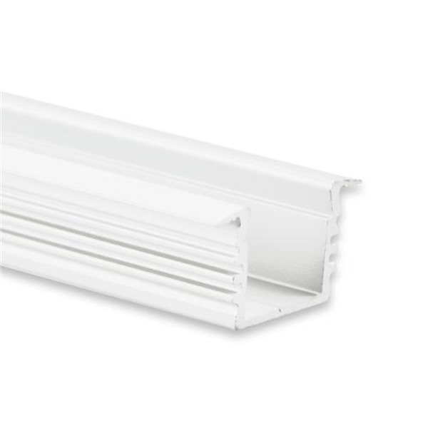 Galaxy 8106034 PL3 LED profiel 2m wit RAL9010 hoog inbouw met vleugel voor LED strips max. 12mm