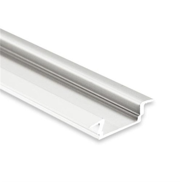 Galaxy 8106082 PL8 LED profiel 2m aluminium vlak inbouw met vleugel voor LED strips max. 12mm
