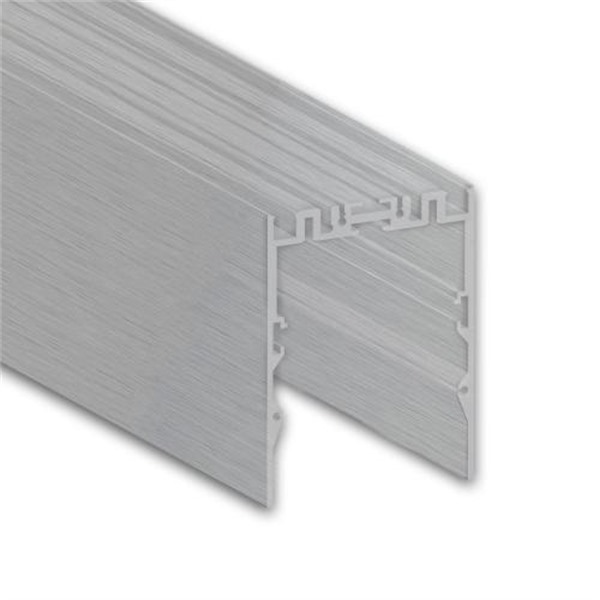 Galaxy 8107110 LL2 lichtlijnprofiel 2m zilver gepoedercoat up & down voor LED strips max. 5mm boven en 40mm onder
