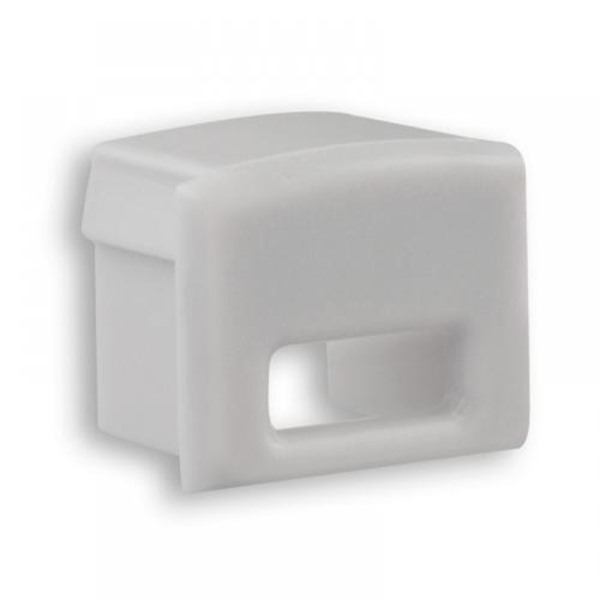 Galaxy 8122051 E82 eindkap grijs met kabeldoorvoer