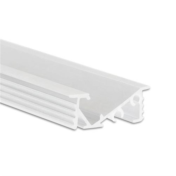 Galaxy 8123170 MP1 LED inbouwprofiel 2m wit RAL9003 voor LED strips max. 6mm