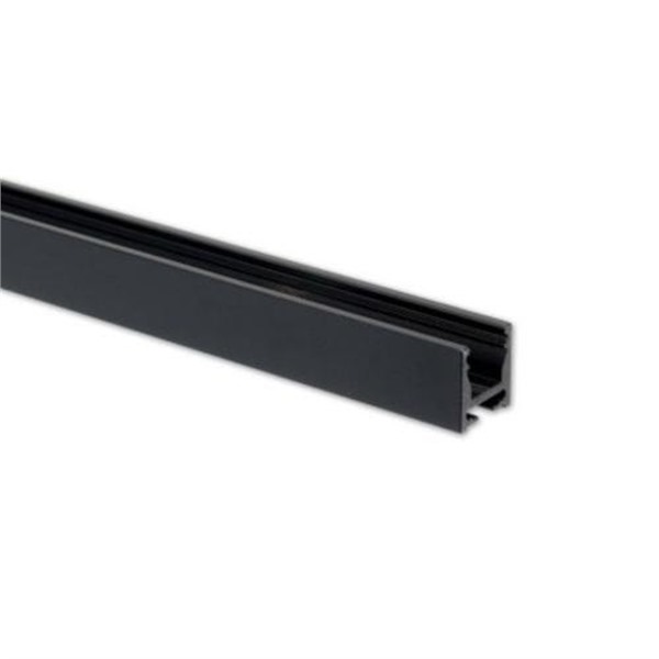 Galaxy 8123573 VP5 gordijnprofiel 2m zwart RAL9005 vlak voor LED strips max. 10mm