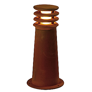 SLV 229020 Rusty 40 E27 20W spaarlamp bolder armatuur IP55 elk armatuur is uniek  geroest ijzer