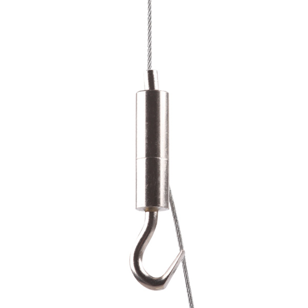Firstlight Drahtseilhalter nickel mit Haken für Seil Ø 1,0-1,5mm