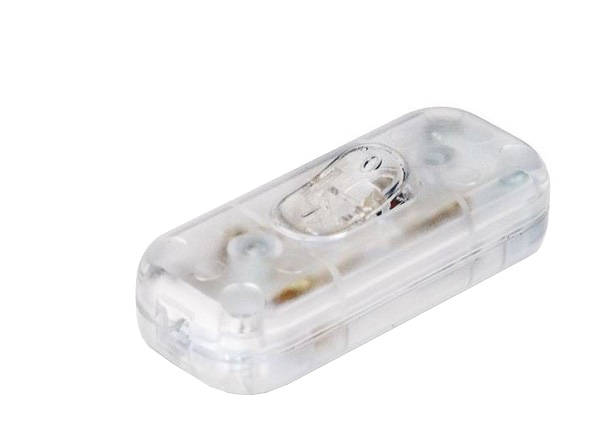 Arditi 024411 snoerschakelaar 2 polig 250V 2A maximaal 450W transparant
