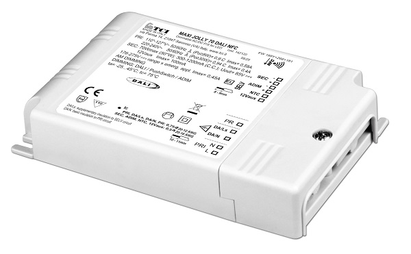 TCI 142120 MaxiJolly 70 DALI-2 NFC LED driver 300-1200mA 1,5-70W opbouwmodel