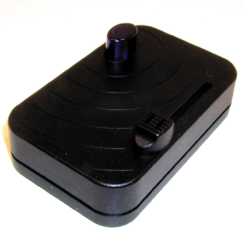 TCI vloerdimmer 230V 60-500W gloeilamp, halogeenlamp 230V met schuif en schakelaar zwart