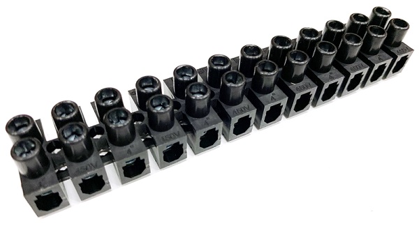 Conex kroonsteenstrip CH PA20P12BK 12 voudig 10,5- 4mm2 85° zwart