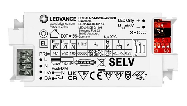 Ledvance DR DALI-P-44/220-240/1050 LED driver Dali dimbaar inbouwmodel