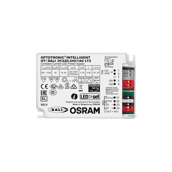 Osram Optotronic OTi 35 220-240 1A0 LT2 LED driver 350-1050mA 35W DALI dimbaar