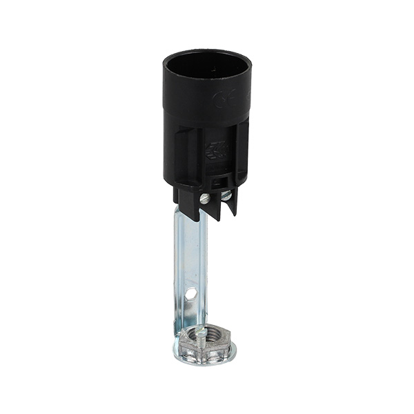 Arditi kaarslamphouder E14 vast van 85mm, moer M10x1, schroefaansluiting zwart, buitenmaat = Ø23,5mm thermoplast