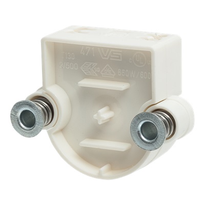 Vossloh Schwabe 101681 lamphouder G13 opbouw met veren 13mm dikte van de fitting