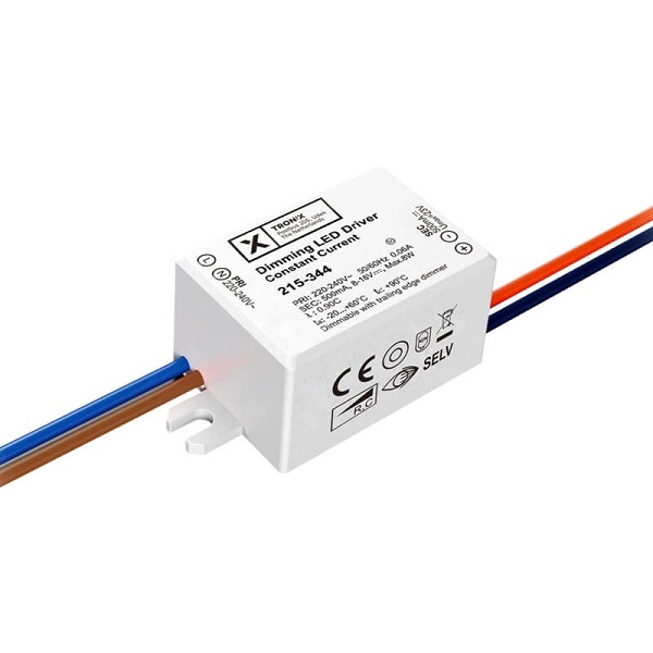 Tronix 215-344 LED driver 500mA 4-8W dimbaar met bedrading