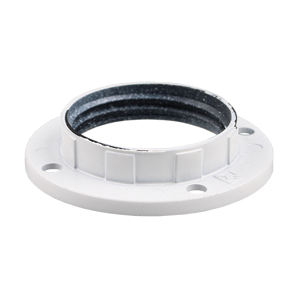 Arditi 026472 schroefring voor lamphouder E14 TPL thermoplast gelakt (bakeliet uitstraling) diameter 43mm hoogte 9,5mm wit