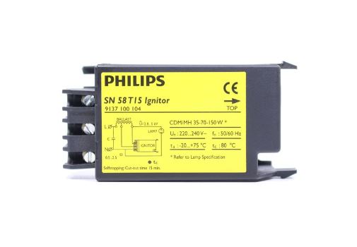 Philips SN58 T15 ontsteker click in montage CDM en MH 35, 70 en 150W