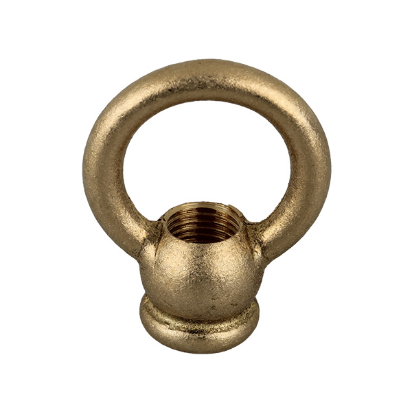 Ringnippel 30mm M10x1 doorlopend gat messing ruw