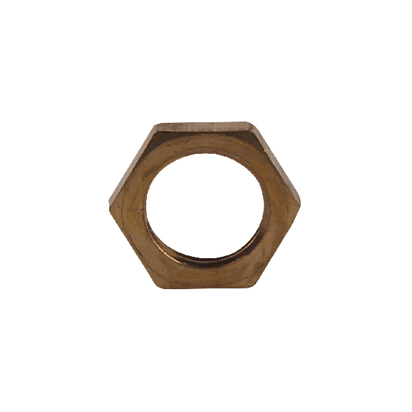 Moer M10x1 messing SW13x2,5 (sleutelwijdte 13)