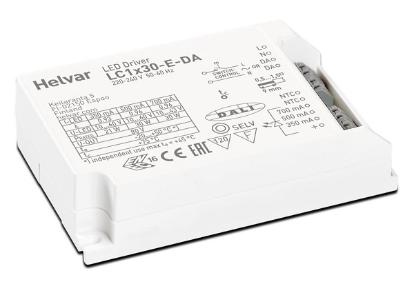 Helvar LC1x30-E-DA LED driver Dali inbouw