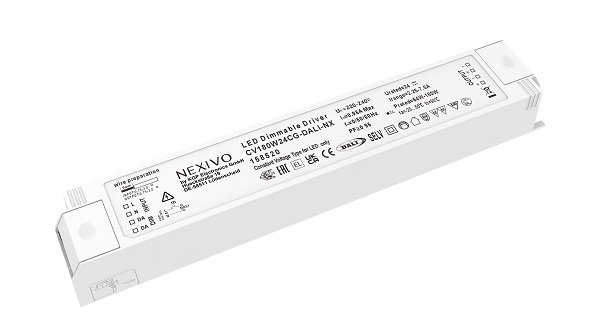 Nexivo 158520 CV180W24CG DALI NX LED voeding 24V DC 180W DALI 2 compact opbouw met trekontlasting